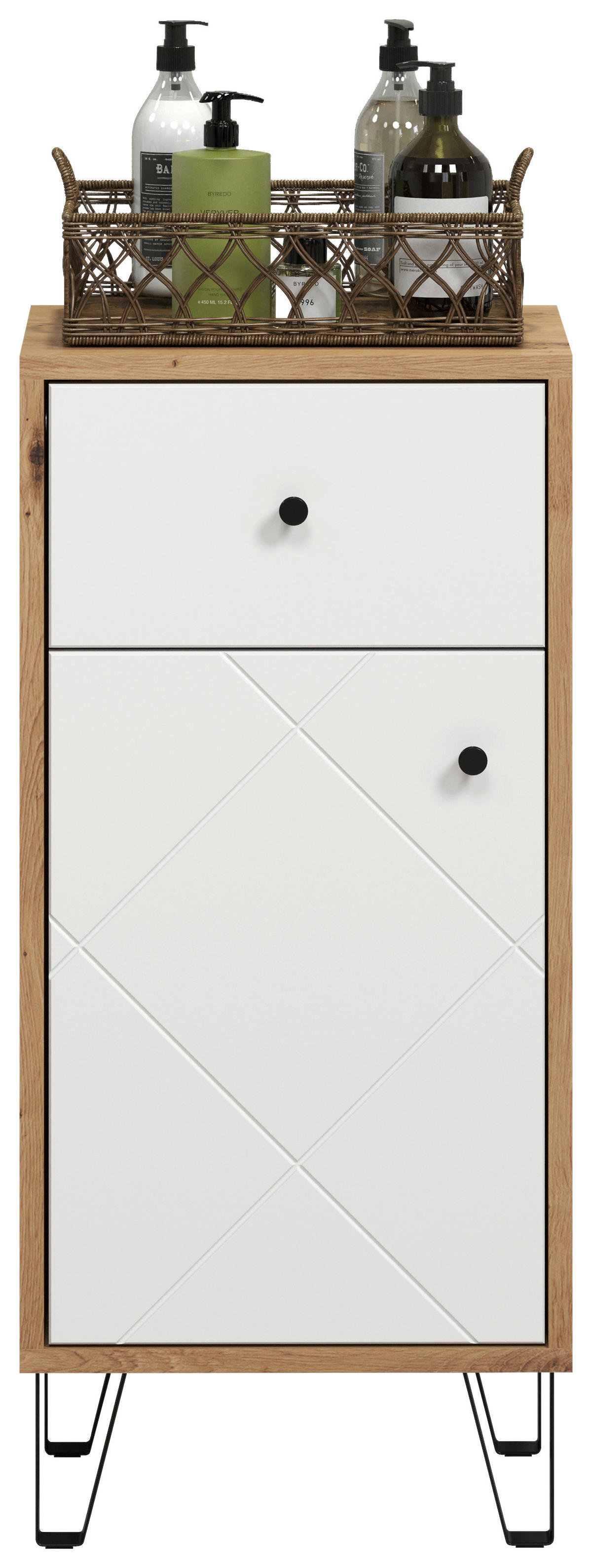 Stauraumelement Touch Eiche Artisan Nachbildung weiß matt B/H/T: ca. 36x79x29 cm Touch - Eiche/weiß (36,00/79,00/29,00cm) - Trendteam