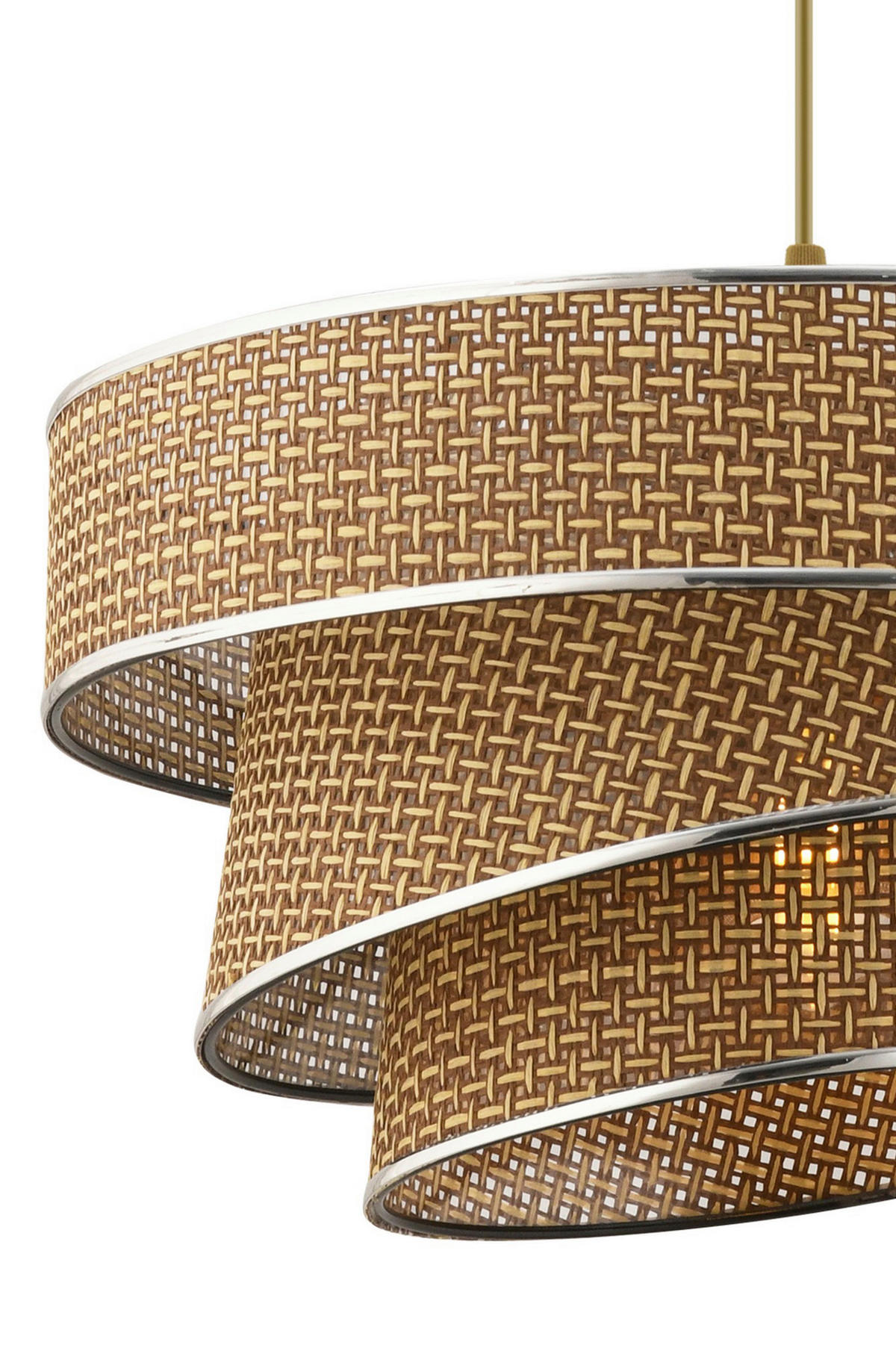 Opviq Pendelleuchte silber beige Baumwolle Metall B/H/L: ca. 40x72x40 cm E27 1 Brennstellen Couper Hazeran - beige/silber (40,00/40,00/72,00cm) - Opviq