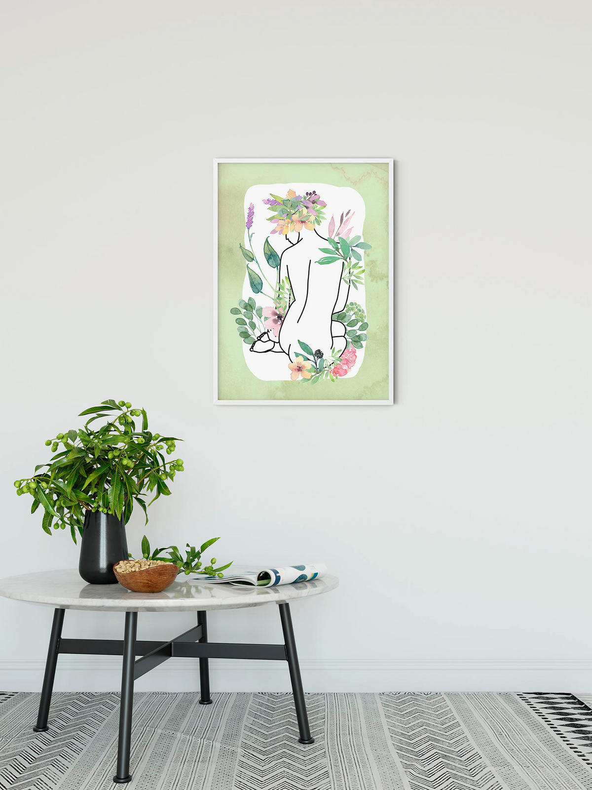 Komar Poster Vita Pura Blumenranke B/L: ca. 30x40 cm Vita Pura - (30,00/40,00cm) - Komar
