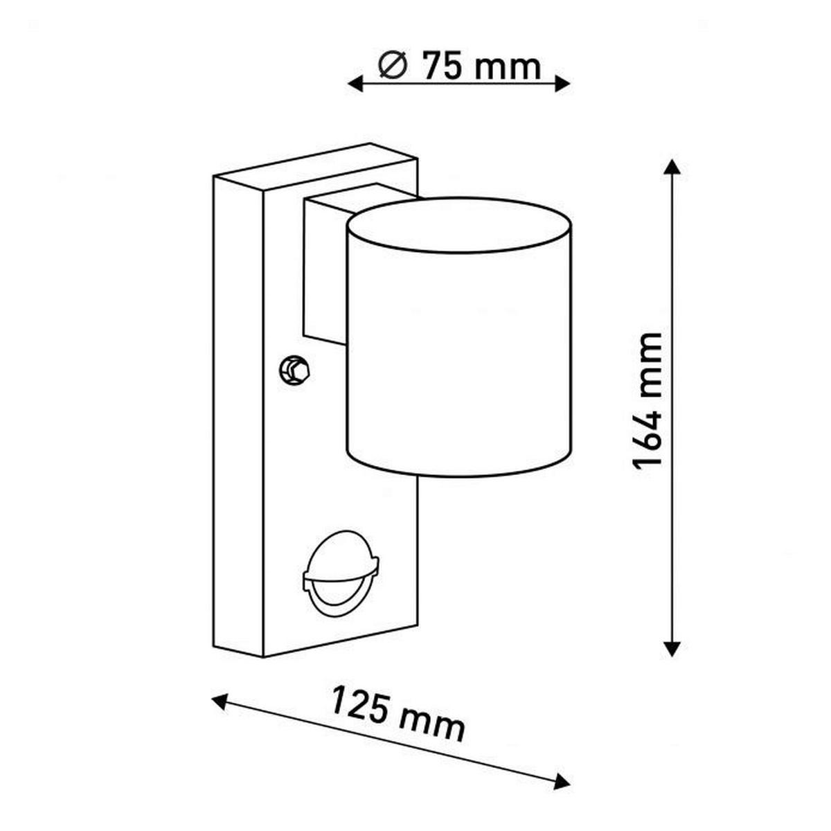 Außenwandleuchte NV1385897 anthrazit H/D: ca. 16x8 cm Rombe - anthrazit (8,00/16,00cm) - Näve Leuchten