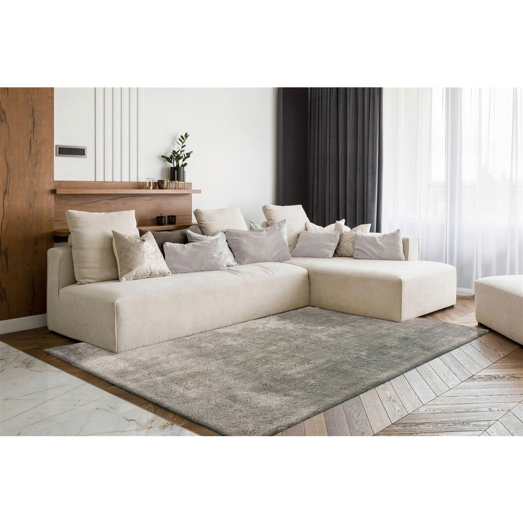 Thumbnail - Kayoom Hochflorteppich Bali 110 Silbergrau B/H/L: ca. 160x4x230 cm