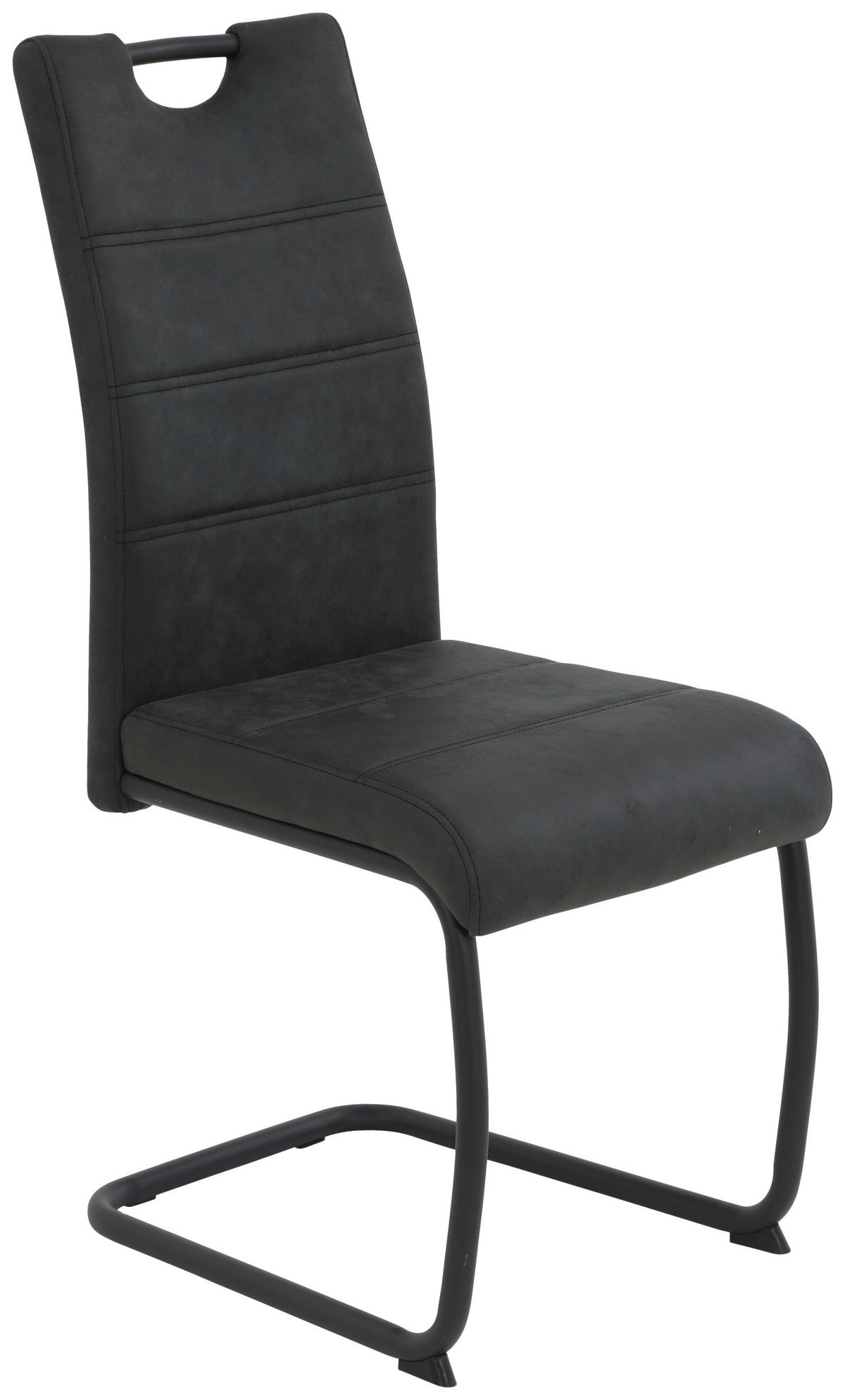 Schwingstuhl Dunja anthrazit Vintage Microfaser B/H/T: ca. 43x98x58 cm Dunja - schwarz/anthrazit (43,00/98,00/58,00cm)