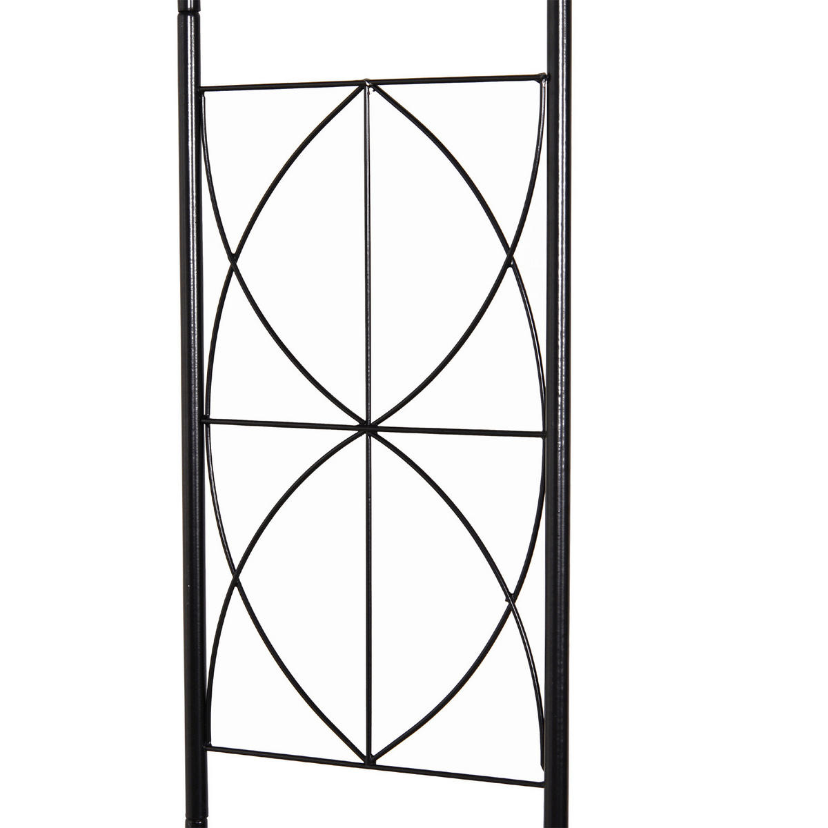 Outsunny Rosenbogen schwarz B/H/L: ca. 30x230x114 cm Rosenbogen - schwarz (114,00/30,00/230,00cm) - Outsunny
