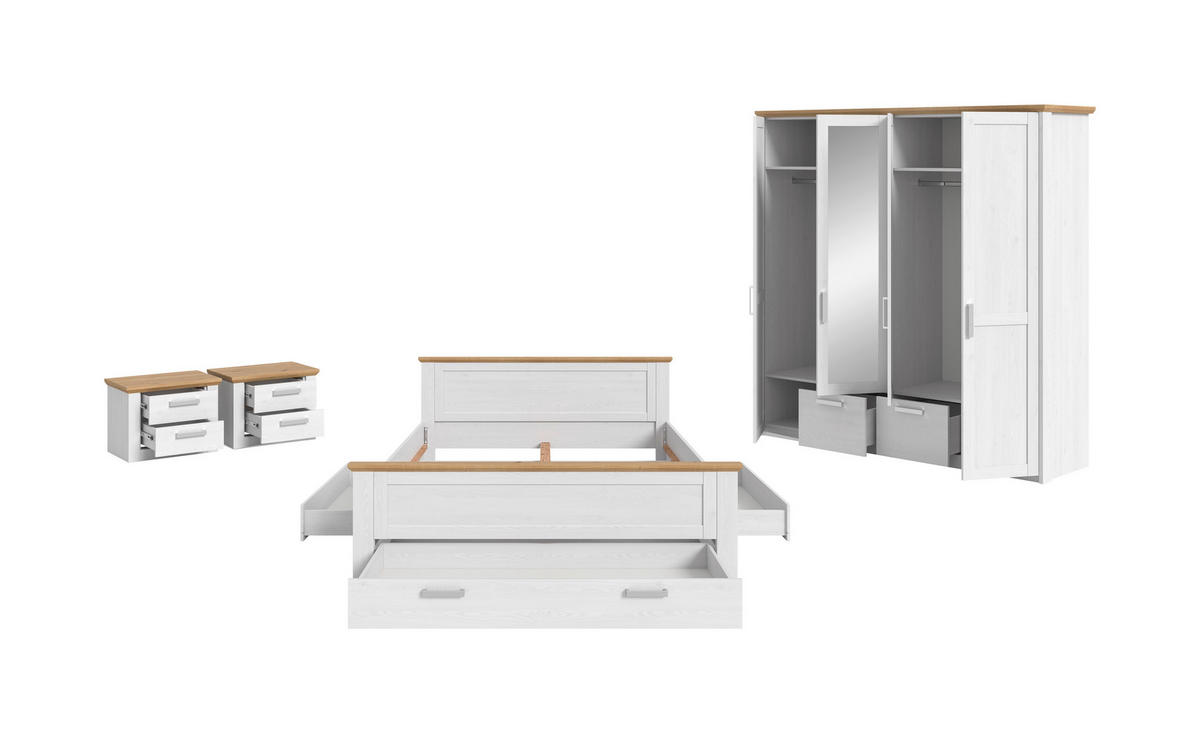 Bettanlage VERONA Sibiu Lärche Nachbildung Eiche Artisan Nachbildung VERONA - Eiche - xonox.home