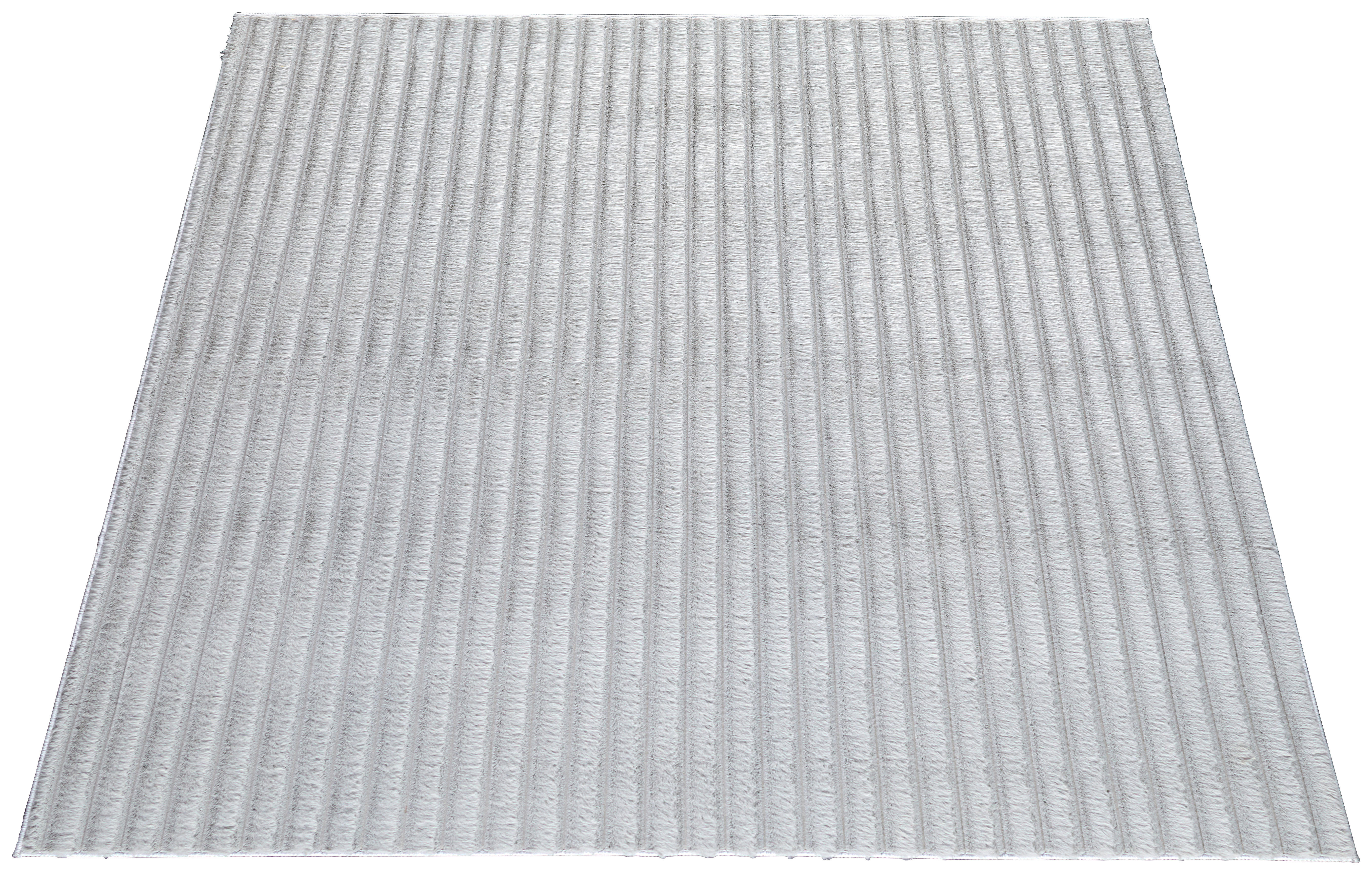 Thumbnail - Fellimitat Stripy grau B/L: ca. 80x140 cm