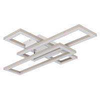 GLOBO Deckenleuchte Opal sand weiß Kunststoff B/H/L: ca. 40x7,5x55 cm 1 Brennstellen Wilton - sand/weiß (55,00/40,00/7,50cm) - GLOBO