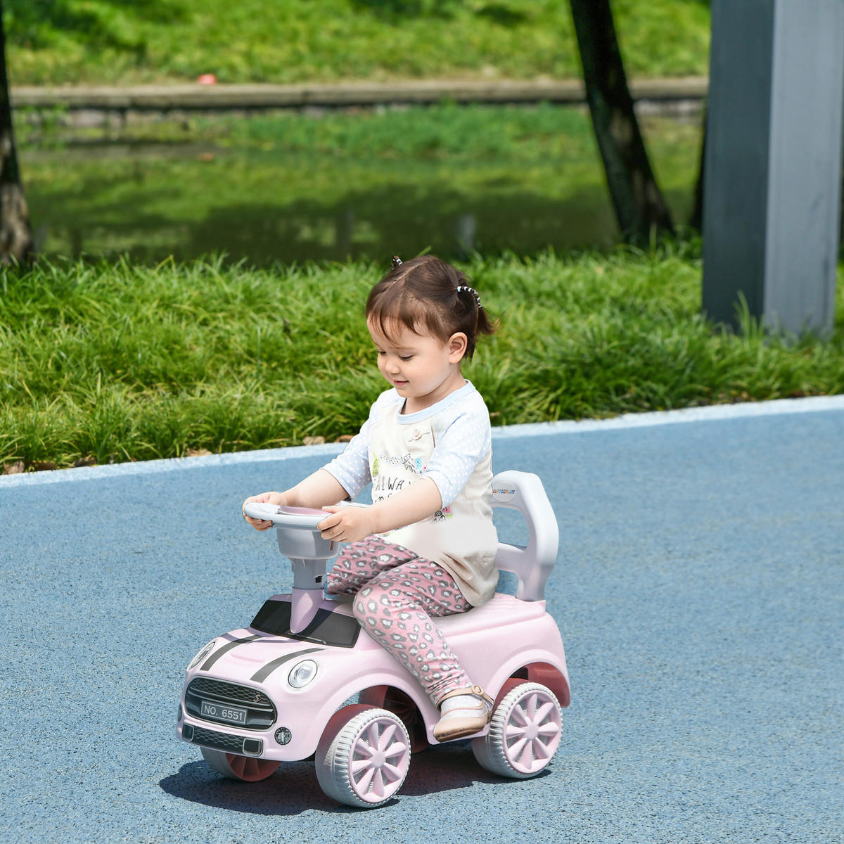 AIYAPLAY Rutschauto rosa B/H/L: ca. 25x35x53 cm Rutschauto - rosa (53,00/25,00/35,00cm) - AIYAPLAY