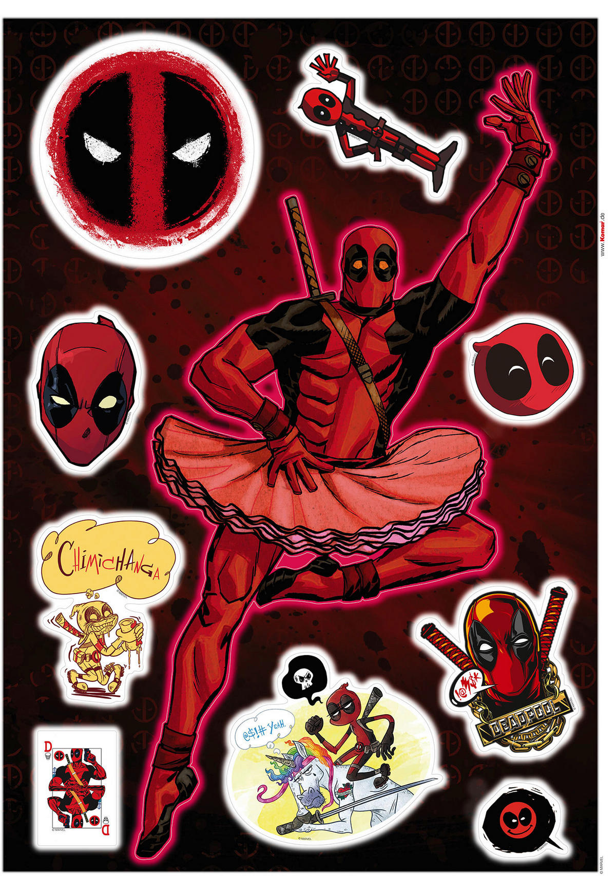Komar Wandtattoo Deadpool Cute Deadpool Cute B/L: ca. 50x70 cm ▷ online bei  POCO kaufen
