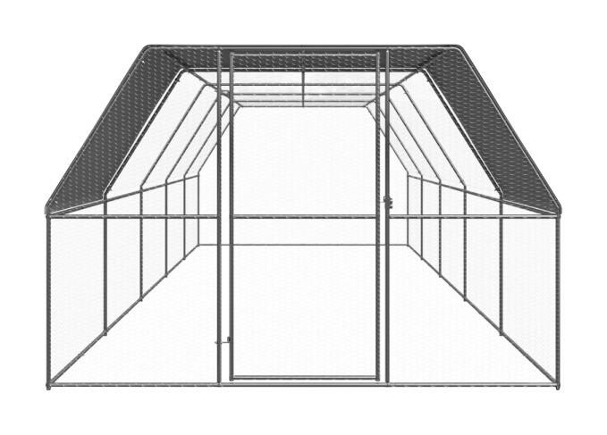 vidaXL Hühnerkäfig Hühnerkäfig - silber (300,00/3,00/200,00cm) - vidaXL