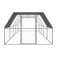 vidaXL Hühnerkäfig Hühnerkäfig - silber (300,00/3,00/200,00cm) - vidaXL