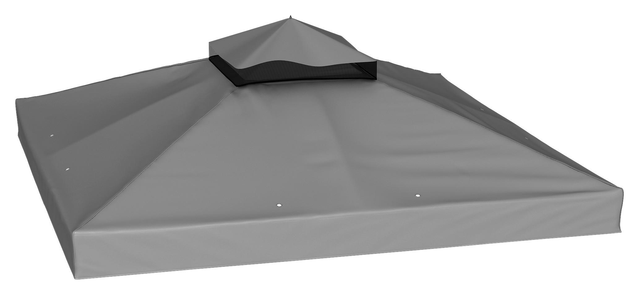 Outsunny Pavillon Ersatzdach dunkelgrau Metall B/H/L: ca. 300x1x300 cm Pavillon Ersatzdach - dunkelgrau (300,00/300,00/1,00cm) - Outsunny