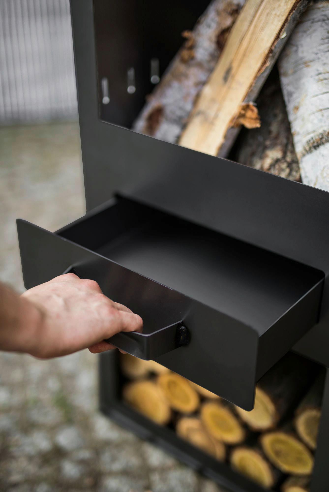 CookKing Gartenofen Rosa schwarz Stahl B...