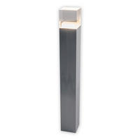 Näve Leuchten LED-Außensockelleuchte 2096050 silber Edelstahl Kunststoff B/H/L: ca. 8x62x8 cm LED Außensockelleuchte Leah mit LED - silber (8,00/8,00/62,00cm) - Näve Leuchten