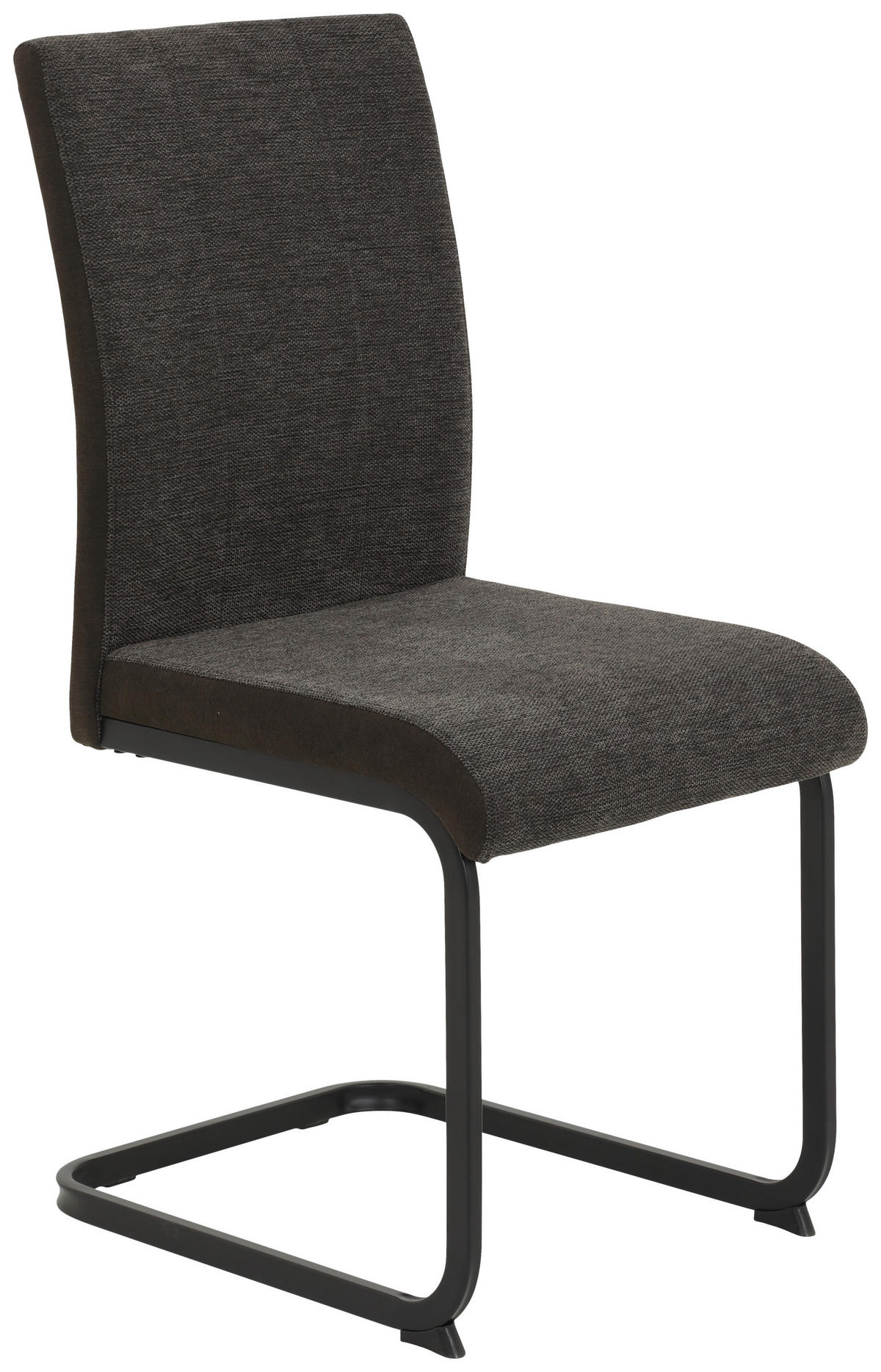 Stuhl 2er Set LINN braun schwarz Webstoff Metall B/H/T: ca. 43x92x52 cm 2er Set LINN - braun/schwarz (43,00/92,00/52,00cm) - Hela