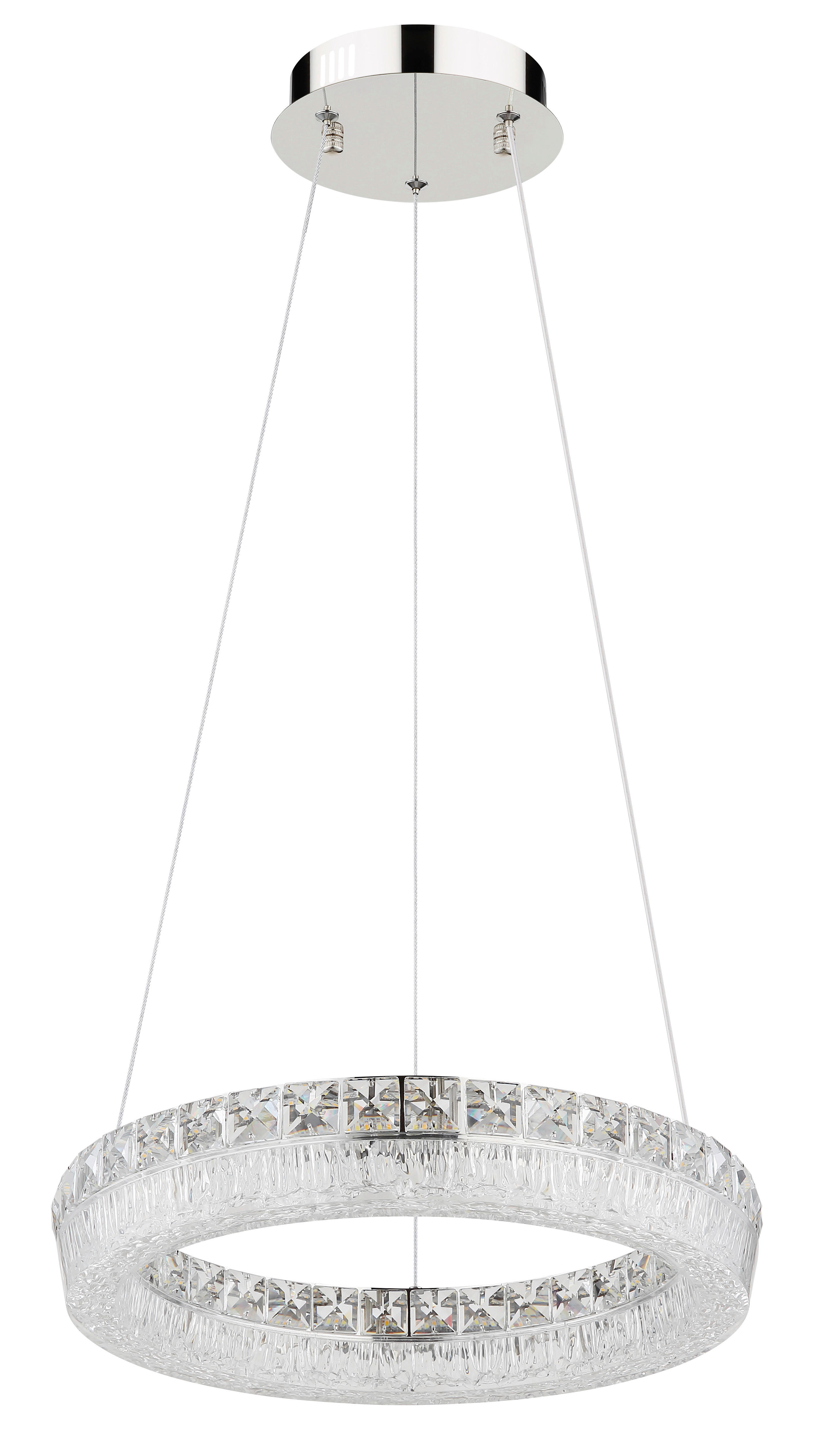 GLOBO Hängeleuchte klar Chrom Metall Acryl Glas H/D: ca. 120x40 cm 1.0 Brennstellen Laurel - klar/Chrom (40,00/120,00cm) - GLOBO