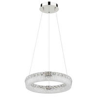 GLOBO Hängeleuchte klar Chrom Metall Acryl Glas H/D: ca. 120x40 cm 1.0 Brennstellen Laurel - klar/Chrom (40,00/120,00cm) - GLOBO