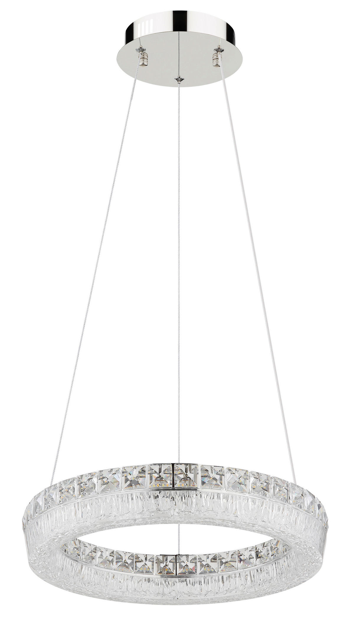 GLOBO Hängeleuchte klar Chrom Metall Acryl Glas H/D: ca. 120x40 cm 1.0 Brennstellen Laurel - klar/Chrom (40,00/120,00cm) - GLOBO