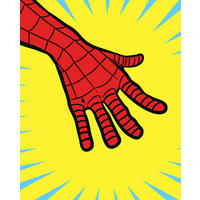Komar Poster Marvel PowerUp Spider-Man Hand Disney B/L: ca. 40x50 cm Marvel PowerUp Spider-Man Hand - (40,00/50,00cm) - Komar