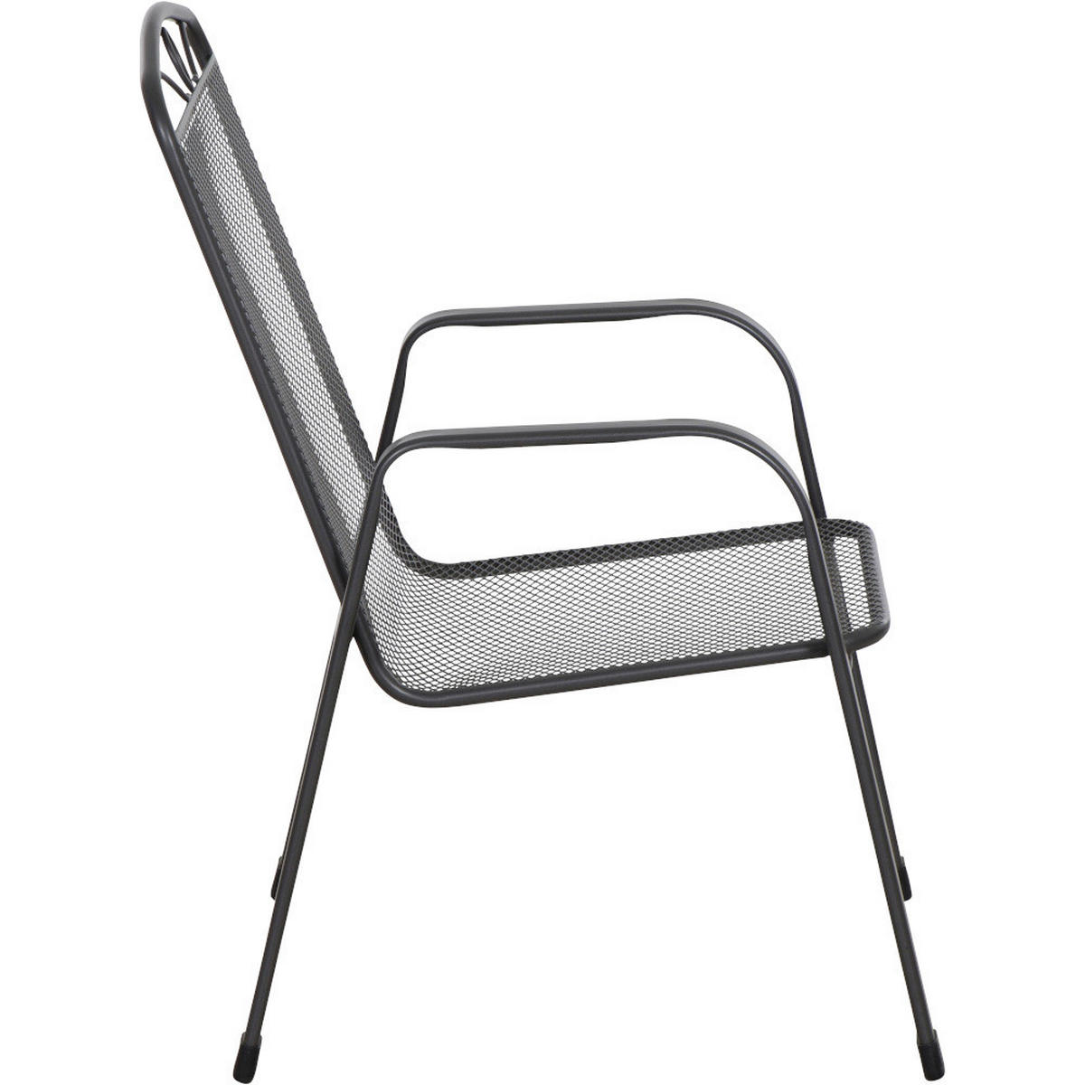 Gardamo Stapelsessel 4er Set ELDA anthrazit Stahl B/H/L: ca. 57x94x75 cm ELDA - anthrazit (75,00/57,00/94,00cm) - Gardamo