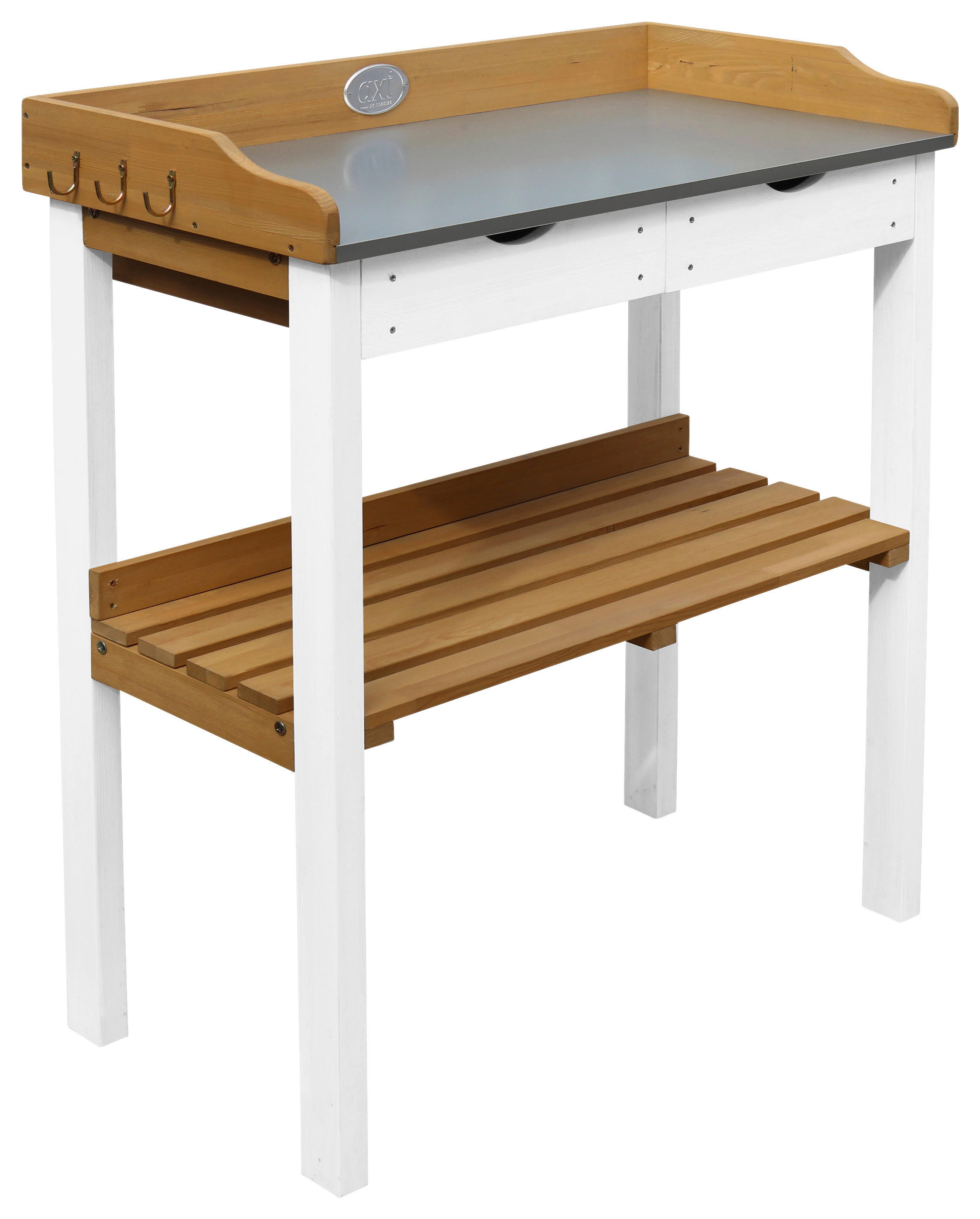 AXI Pflanztisch braun B/H/L: ca. 37x92x76 cm Pflanztisch - braun/weiß (76,00/37,00/92,00cm) - AXI