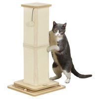 PawHut Kratzstamm Eiche Sisal B/H/L: ca. 34x67x34 cm Kratzstamm - Eiche (34,00/34,00/67,00cm) - PawHut