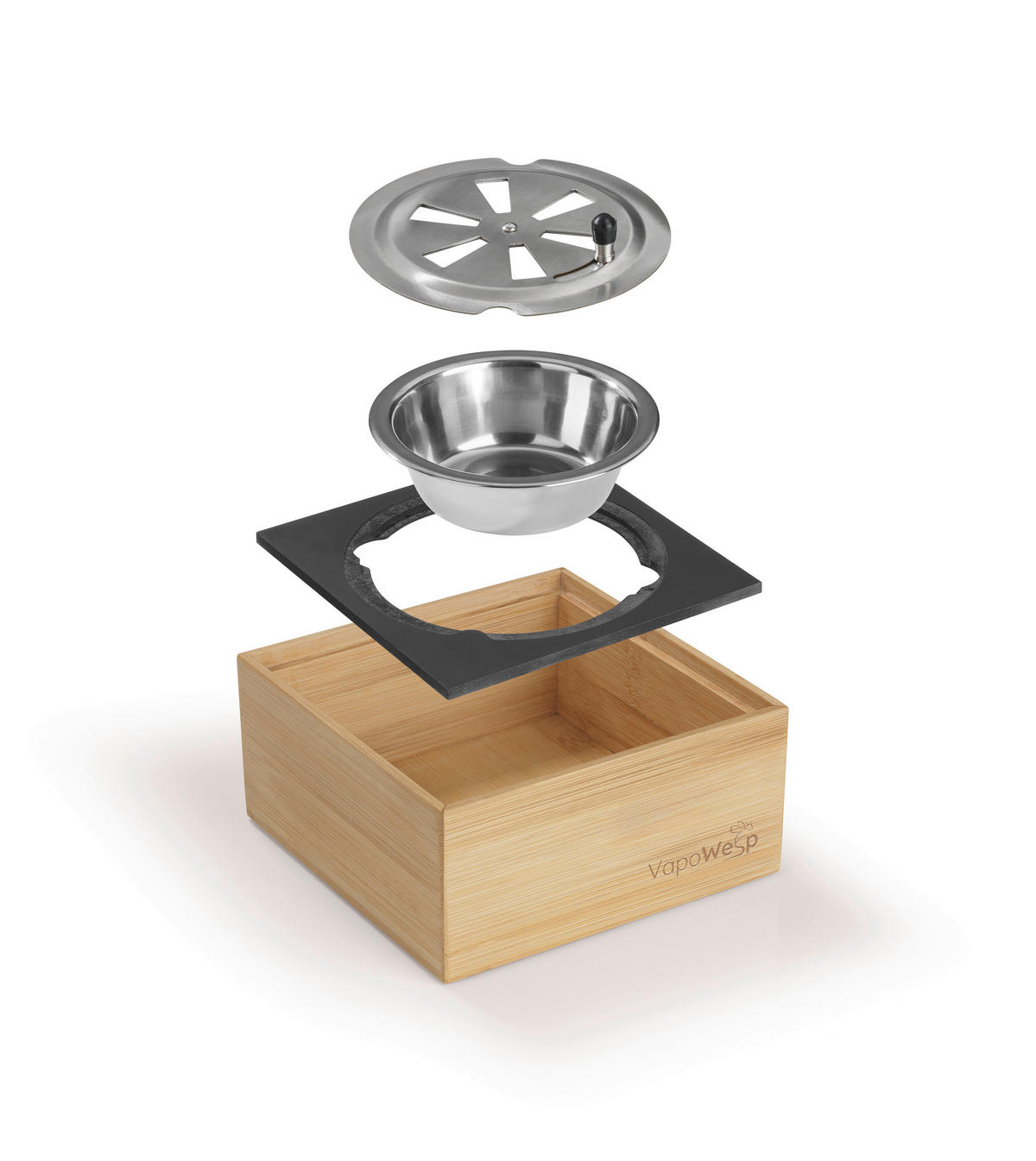 VapoWesp Räucherbox Bambus B/H/T: ca. 15x7x15 cm Räucherbox_VapoWesp - natur (15,00/7,00/15,00cm) - VapoWesp