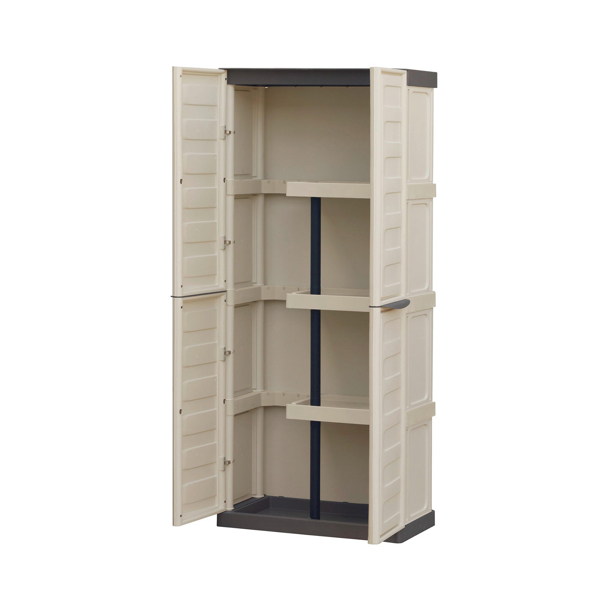 Artplast Kunststoffschrank Spazio braun Polyrattan B/H/L: ca. 39x165x70 cm Spazio - braun/beige (70,00/39,00/165,00cm) - Artplast