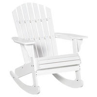 Outsunny Schaukelstuhl weiß Holz B/H/L: ca. 94x97x77 cm Schaukelstuhl - weiß (77,00/94,00/97,00cm) - Outsunny