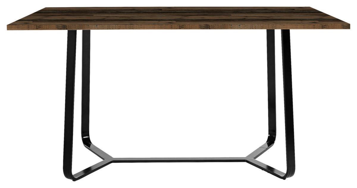 Tisch TALEA Eiche Old Wood Nachbildung schwarz pulverbeschichtet B/H/T: ca. 140x76x90 cm TALEA - Eiche/schwarz (140,00/76,00/90,00cm) - byLIVING