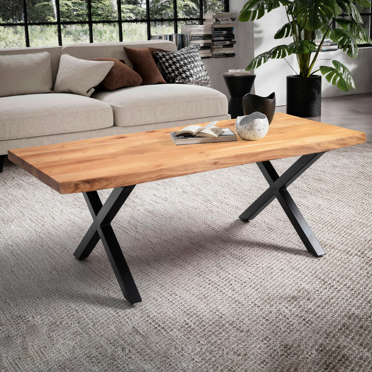 Couchtisch  B/H/T: ca. 120x46x60 cm Couchtisch - (120,00/46,00/60,00cm) - Wohnling