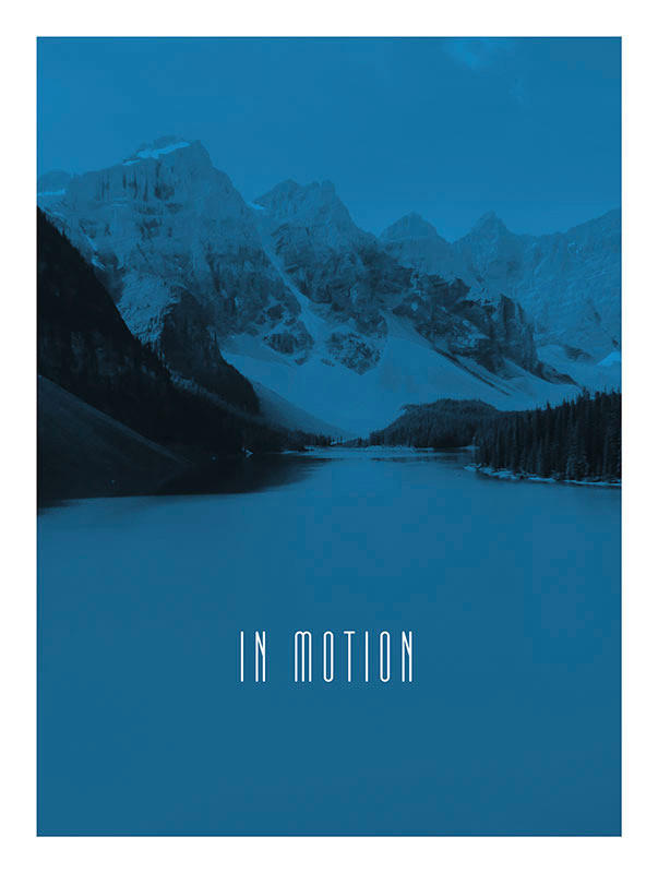 Komar Poster Word Lake In Motion Blue Natur B/L: ca. 30x40 cm günstig online kaufen