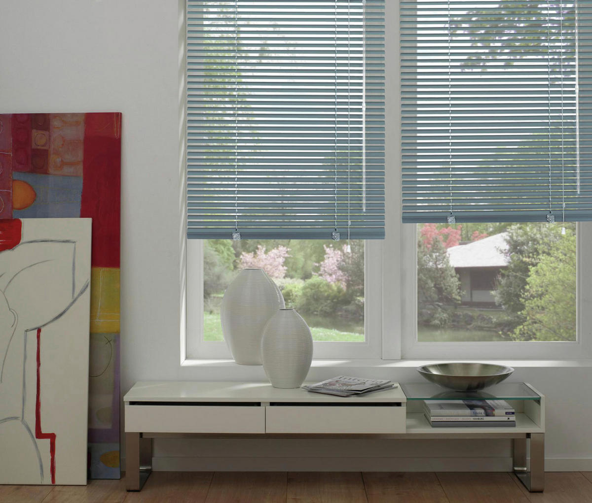 Alu-Jalousie blau B/L: ca. 80x175 cm Alu-Jalousie - blau (80,00/175,00cm)