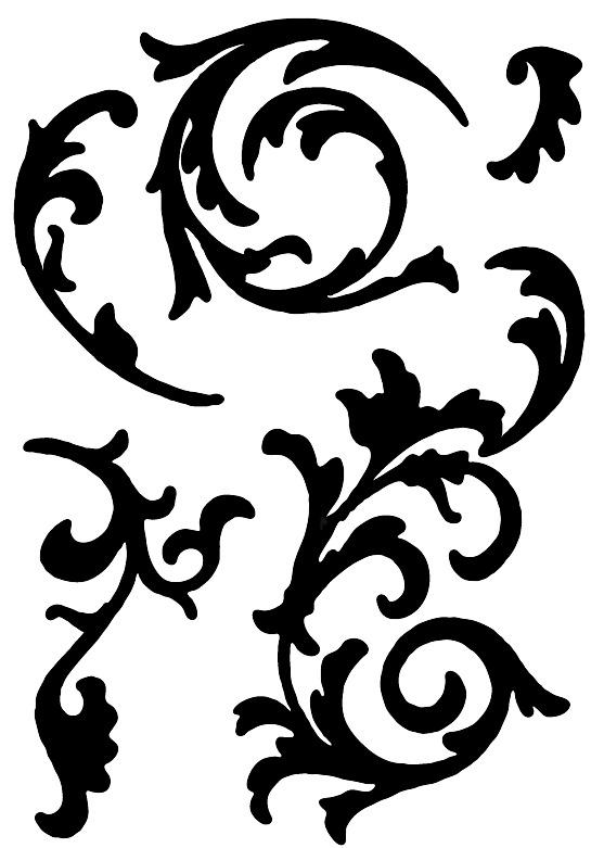 Dekosticker Ornament schwarz B/L: ca. 50x70 cm 2 tlg. Dekosticker Ornament - schwarz (50,00/70,00cm)