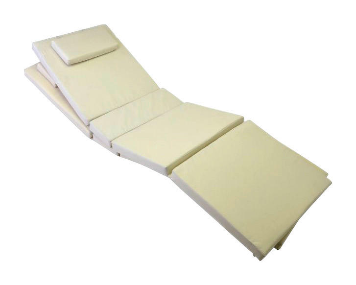 VCM Liegenauflage 2er Set creme Polyester B/L: ca. 58x188 cm