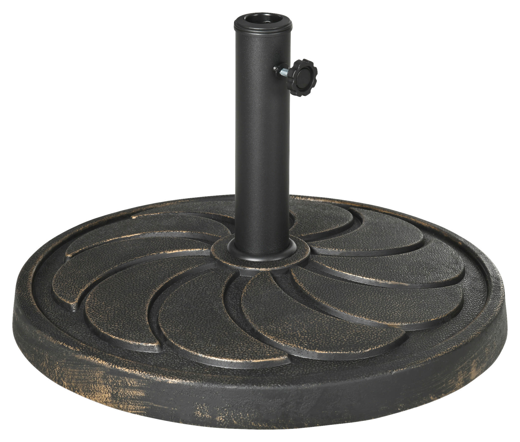 Outsunny Schirmständer bronze Polypropylen B/H/L: ca. 53,5x53,5x33 cm Sonnenschirmständer - bronze (33,00/53,50/53,50cm) - Outsunny