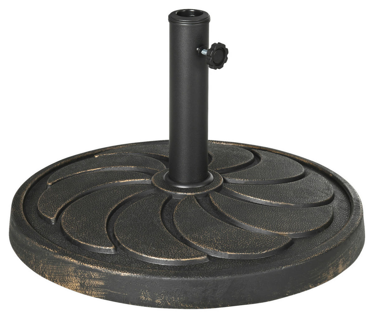 Outsunny Schirmständer bronze Polypropylen B/H/L: ca. 53,5x53,5x33 cm Sonnenschirmständer - bronze (33,00/53,50/53,50cm) - Outsunny