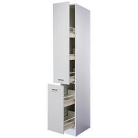Apothekerschrank Wito weiß B/H/T: ca. 30x200x57 cm Wito - weiß/Edelstahl (30,00/200,00/57,00cm) - Flex-Well