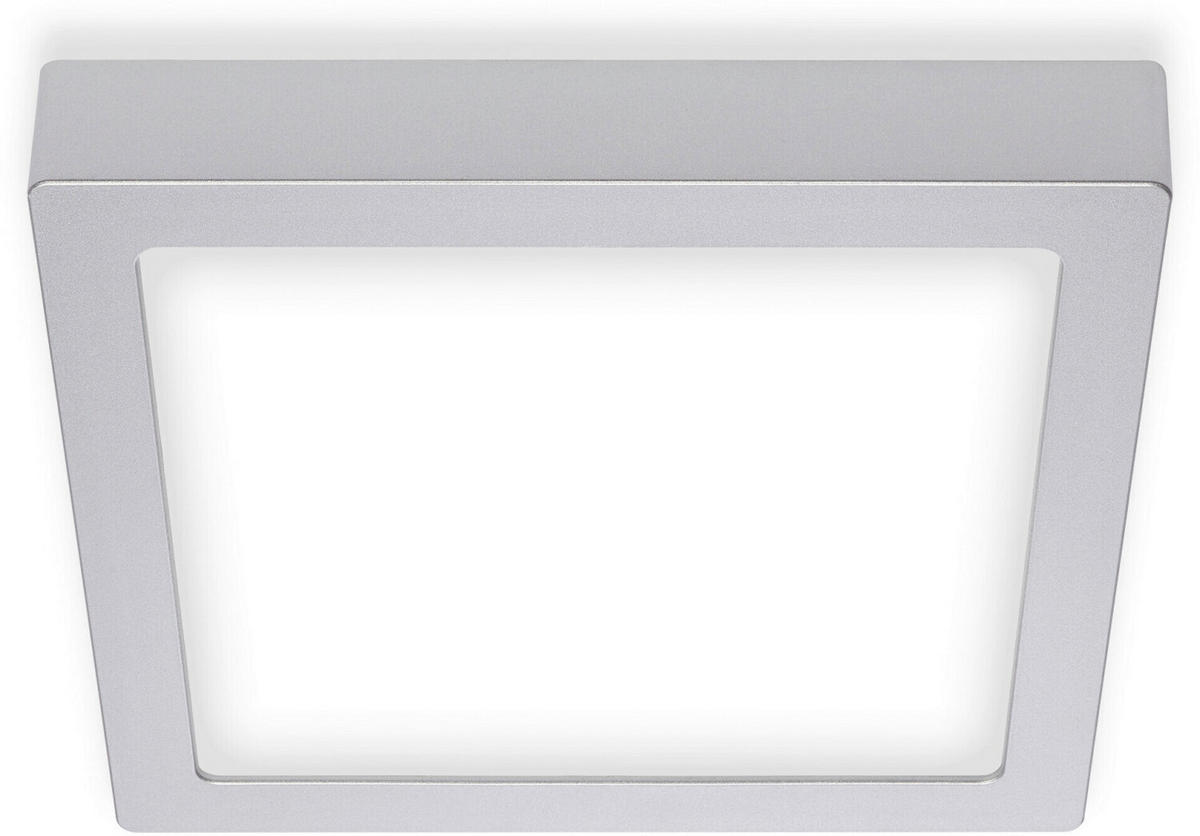 GLOBO LED-Deckenleuchte Chrom Metall B/H/T: ca. 22,5x3,2x22,5 cm LED-Deckenleuchte_Fire - Chrom (22,50/3,20/22,50cm) - GLOBO