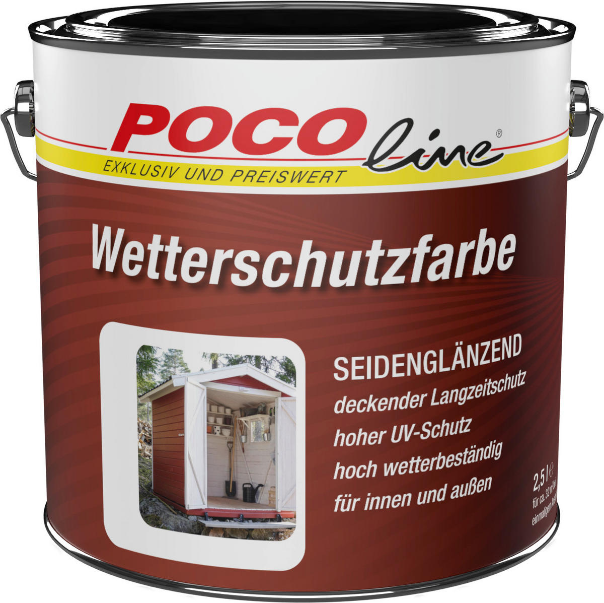 POCOline Wetterschutzfarbe anthrazit ca. 2,5 l Wetterschutzfarbe_2,5l - anthrazit (2,50l) - POCOline