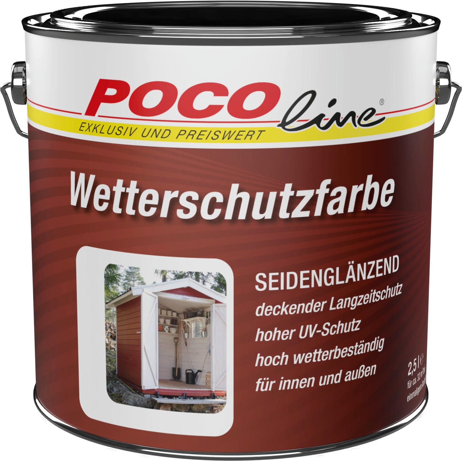 POCOline Wetterschutzfarbe anthrazit ca. 2,5 l