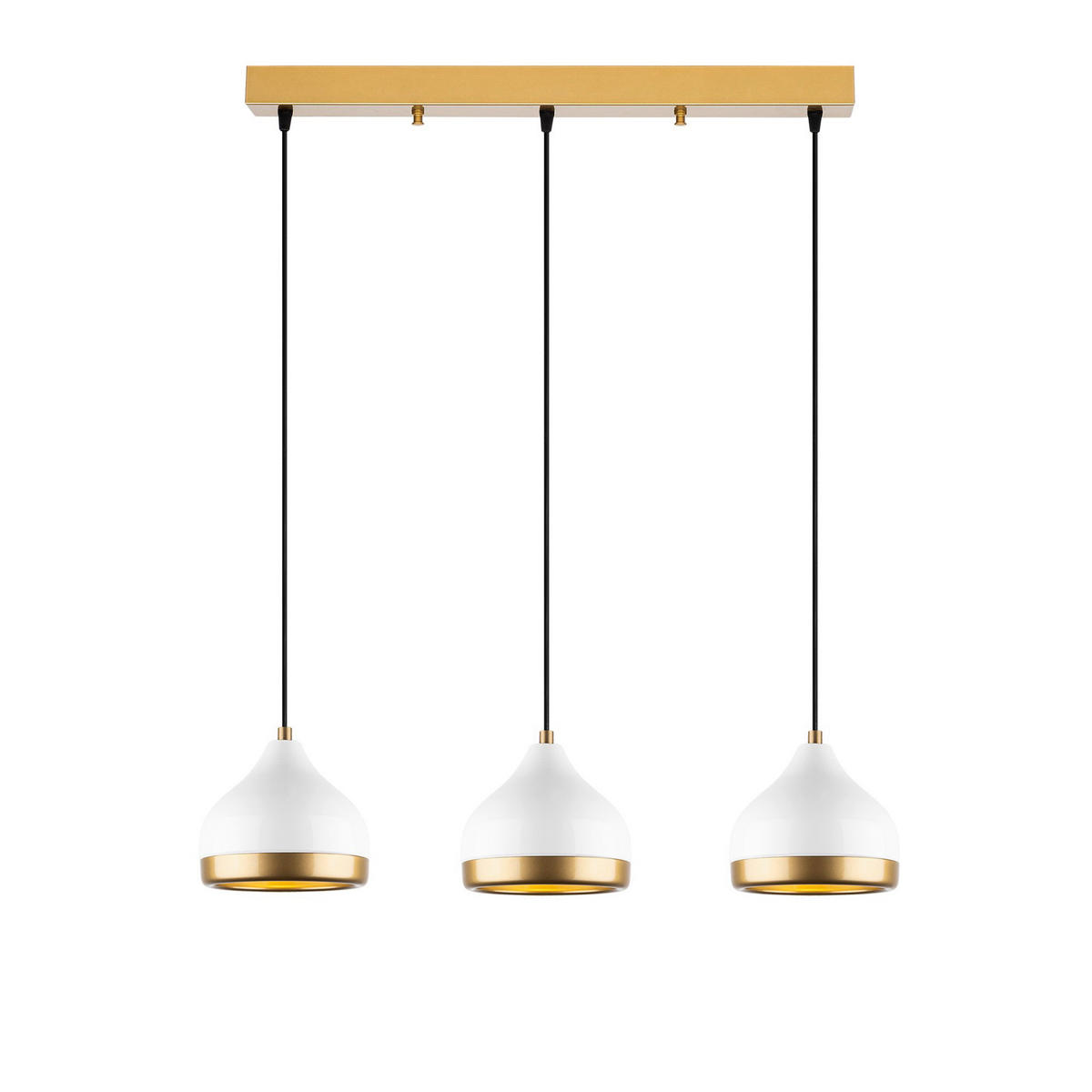 Opviq Pendelleuchte Yldo weiß B/H/T/L: ca. 67x111x17x67 cm E27 3 Brennstellen Yldo - weiß (67,00/67,00/111,00cm) - Opviq