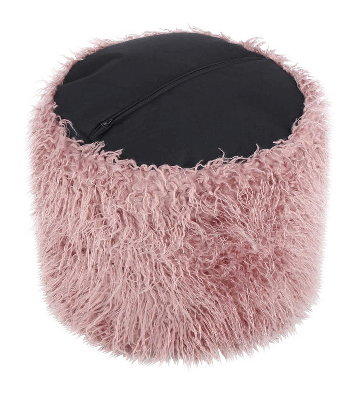 360 Living Hocker Bobtail 100 rosa grau Kord Kunstfell Styropor H/D: ca. 38x45 cm Bobtail 100 - rosa/grau (45,00/38,00cm) - 360 Living