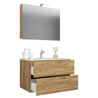 Waschplatz 3tlg-Badinos Eiche Honig Nachbildung B/H/T: ca. 81x52x46 cm 3tlg-Badinos - Eiche (81,00/52,00/46,00cm) - VCM Möbel