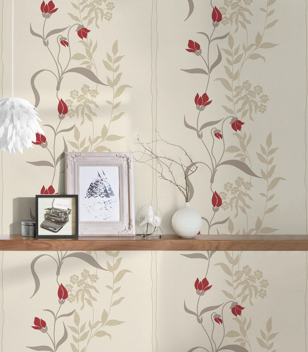 Livingwalls Vliestapete Best of Vlies Floral creme B/L: ca. 53x1005 cm Best of Vlies - creme (53,00/1005,00cm) - Livingwalls