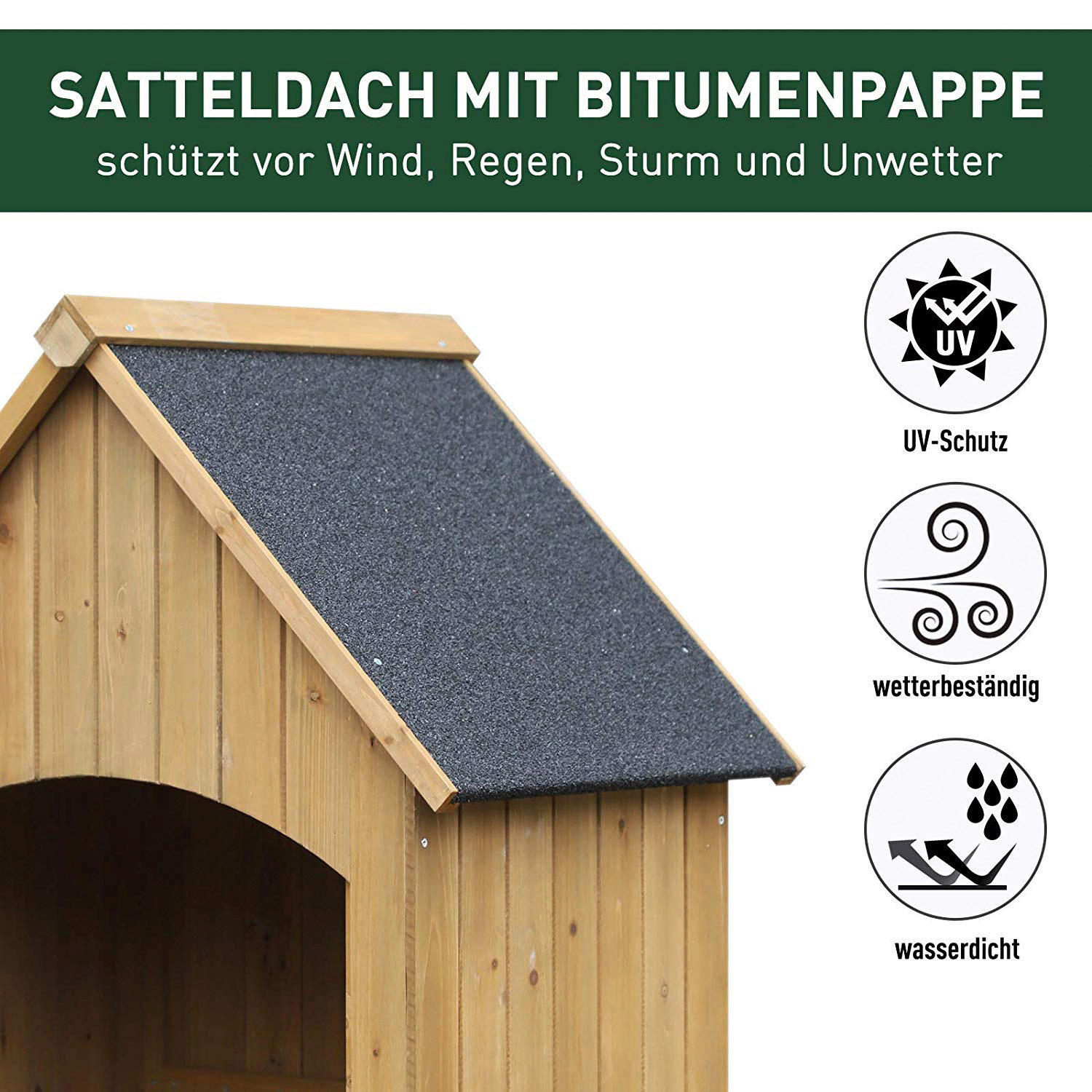 Outsunny Gartenschrank natur Holz B/H/L:...