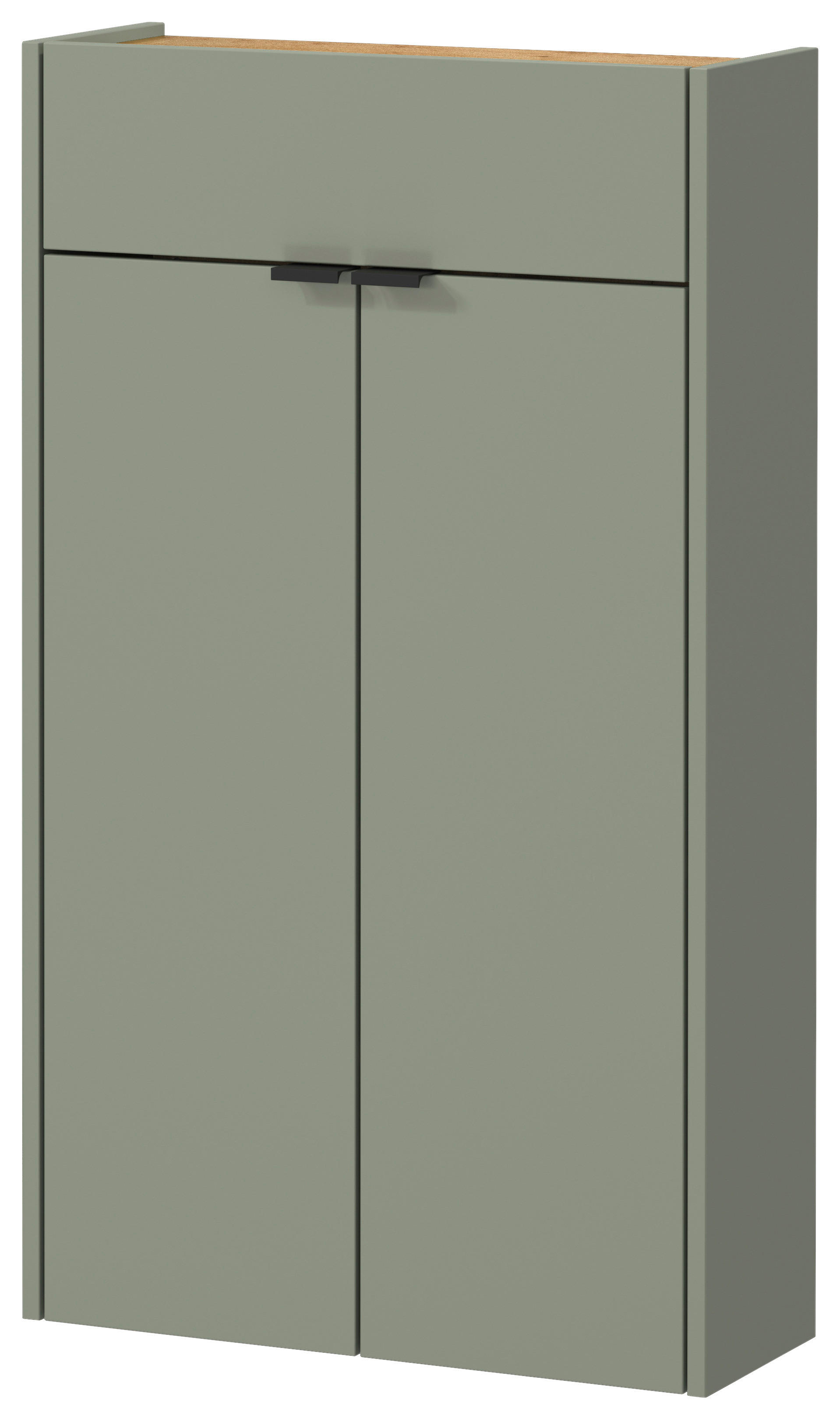 Garderobe 7936-629 grün Eiche Navarra Nachbildung B/H/T: ca. 56x200x22 cm 7936-629 - Eiche/grün (56,00/200,00/22,00cm) - Germania
