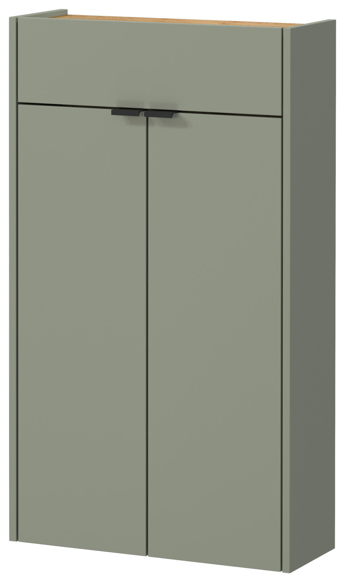 Garderobe 7936-629 grün Eiche Navarra Nachbildung B/H/T: ca. 56x200x22 cm 7936-629 - Eiche/grün (56,00/200,00/22,00cm) - Germania