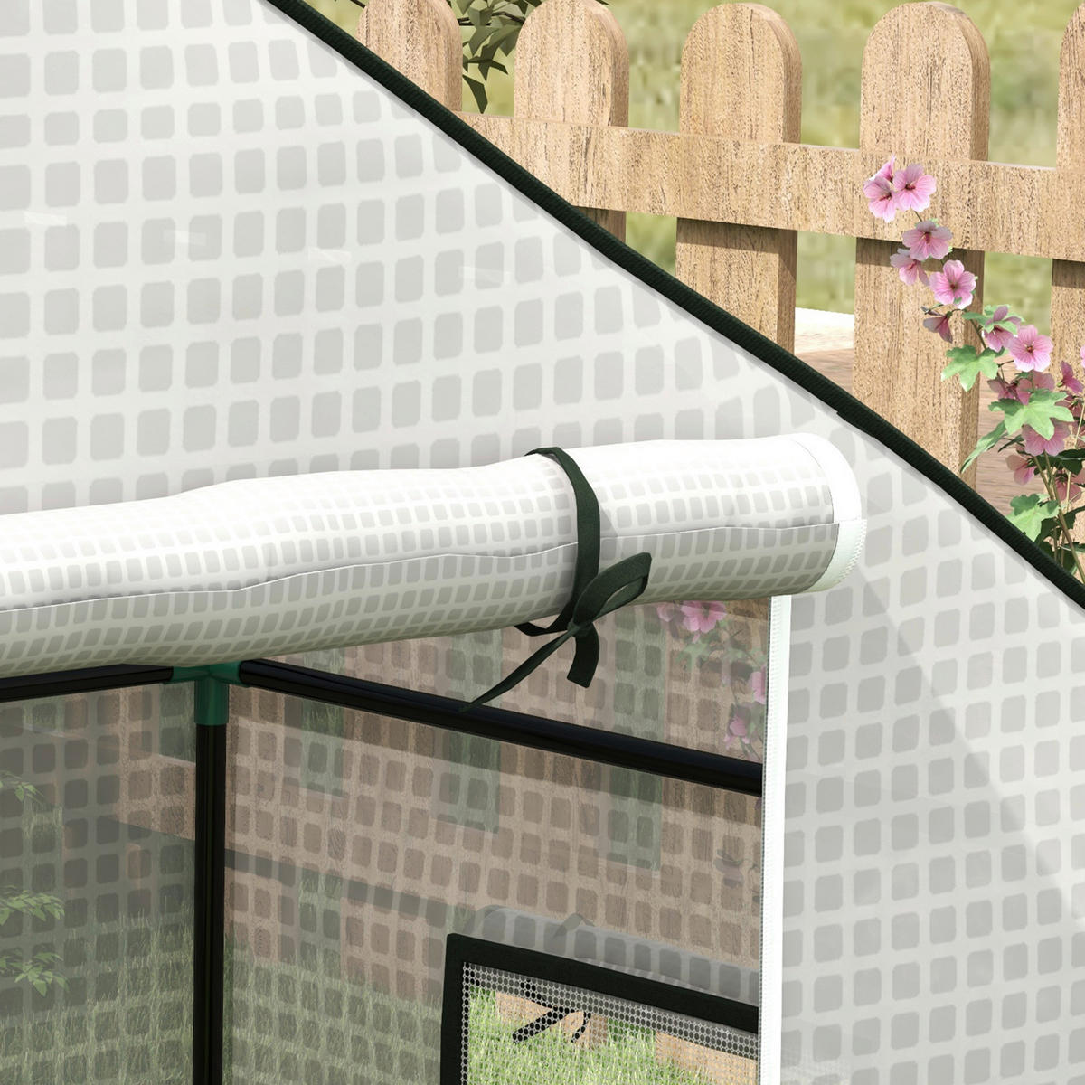 Outsunny Ersatzfolie weiß Kunststoff B/H/L: ca. 73x190x140 cm Ersatzfolie - weiß (140,00/73,00/190,00cm) - Outsunny
