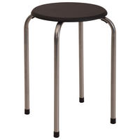 Stapelhocker Lilly schwarz B/H/T: ca. 38x46x38 cm Lilly - schwarz/Alu (38,00/46,00/38,00cm)
