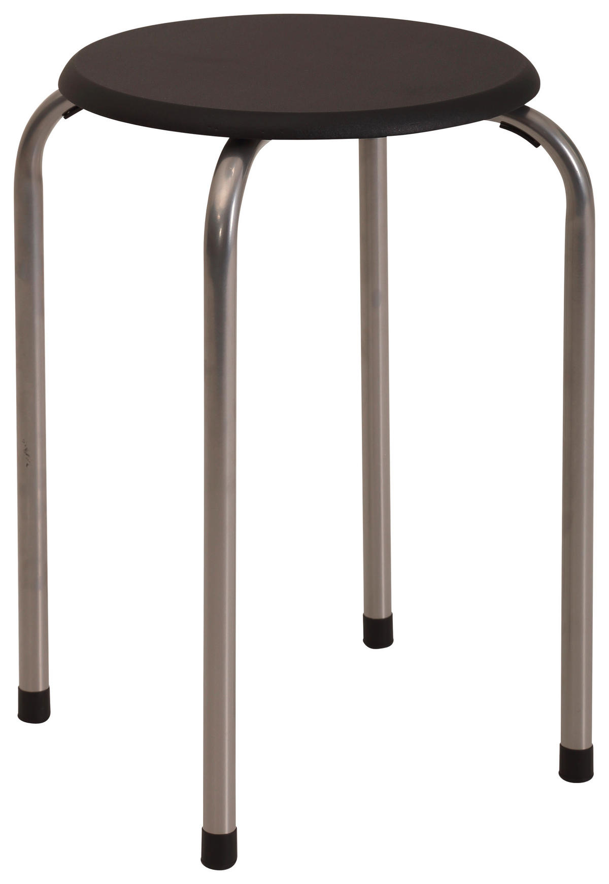 Stapelhocker Lilly schwarz B/H/T: ca. 38x46x38 cm Lilly - schwarz/Alu (38,00/46,00/38,00cm)